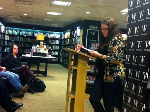 Alison Littlewood reading from Path of Needles at Waterstone's, Leeds