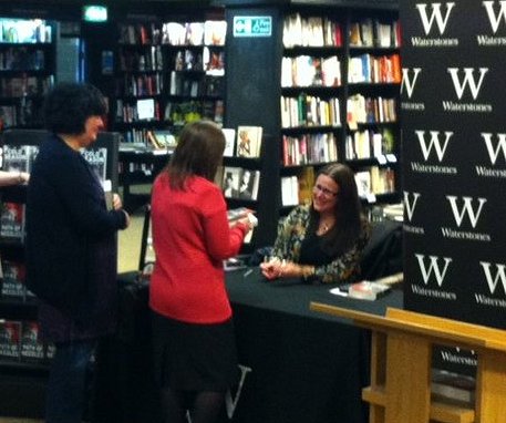 Alison Littlewood signing copies of Path of Needles