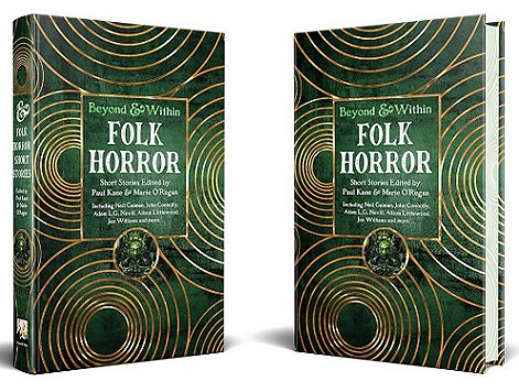 image showing two standing hardback copies of Beyond & Within Folk Horror, edited by Paul Kane and Marie O'Regan