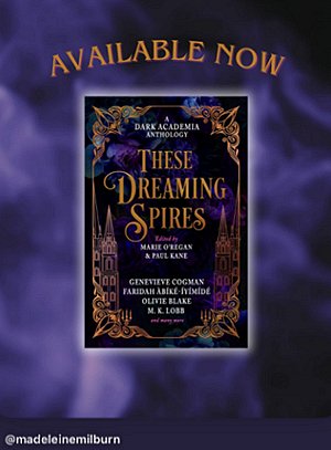 banner image showing a copy of These Dreaming Spires, edited by Marie O'Regan and Paul Kane, against a purple background. Banner headline reads AVAILABLE NOW