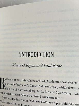 photograph showing the title page of Marie O'Regan and Paul Kane's introduction to These Dreaming Spires