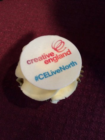 Creative England Northern Lights event, cupcakes