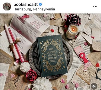 photograph of a copy of The Secret Romantic's Book of Magic, edited by Marie O'Regan and Paul Kane, minus it's dustjacket to show the text ONLY TRUE LOVE'S KISS WILL BREAK THE SPELL... 