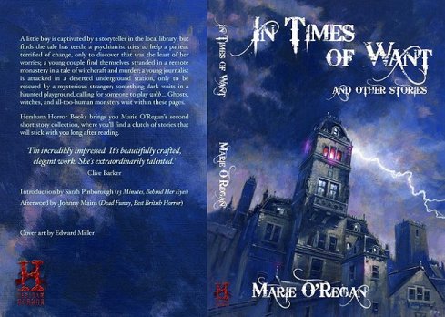 Wraparound cover for 'In Times of Want and other stories' by Marie O'Regan