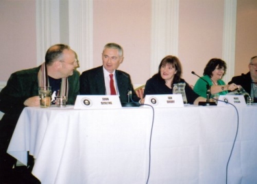 From left: John Berlyne, Ian Drury, Marie O'Regan, Dorothy Lumley and John Jarrold.